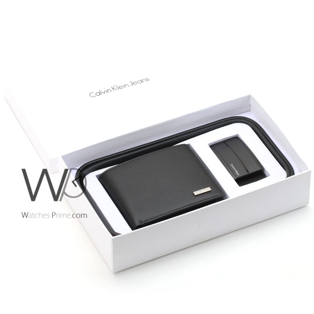 Calvin Klein CK wallet and belt black men | Watches Prime
