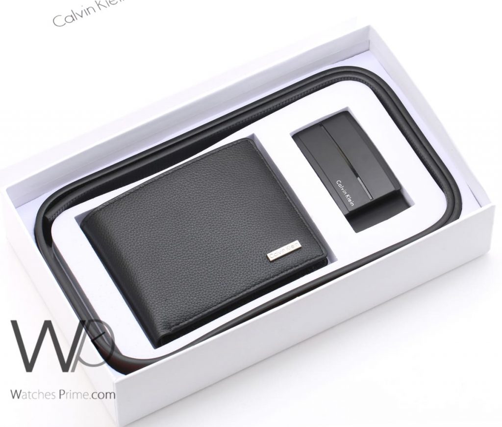 Calvin Klein CK wallet and belt black men | Watches Prime