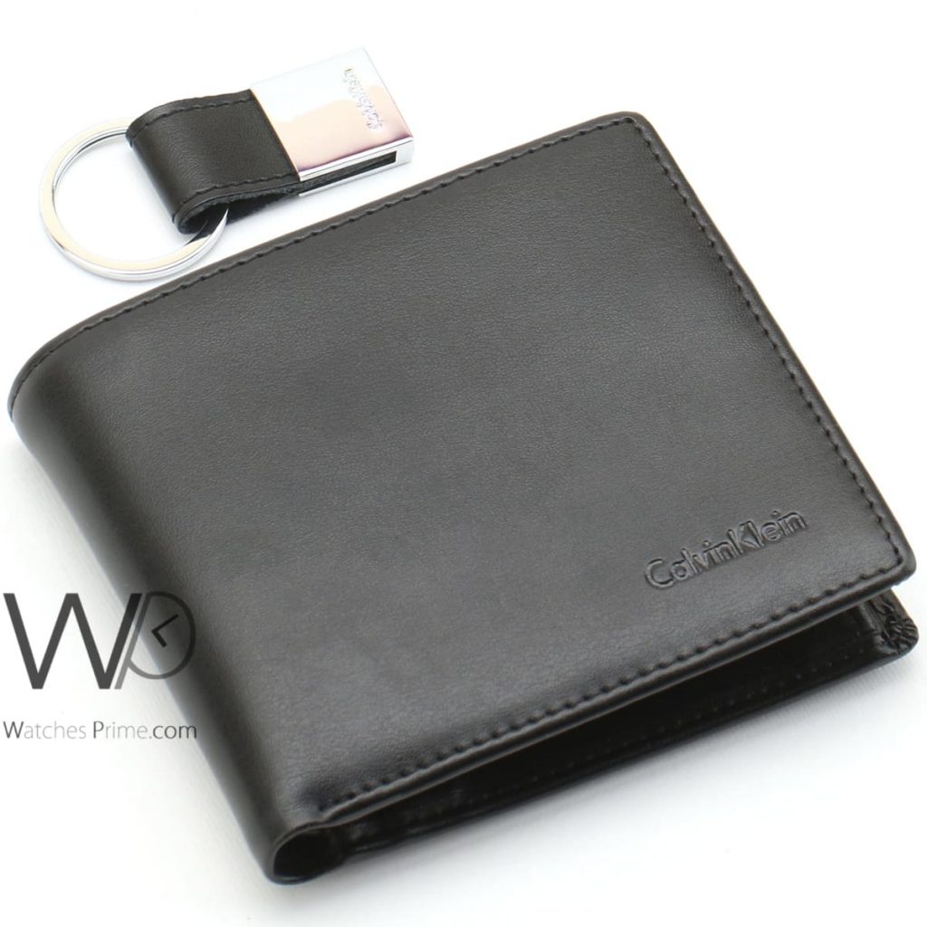 Calvin klein wallet and keychain black men | Watches Prime