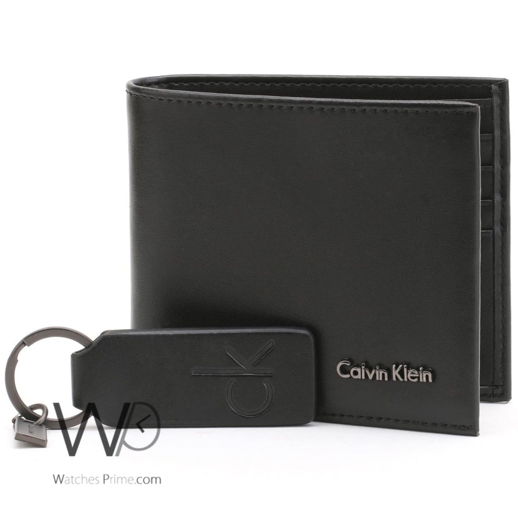 Calvin klein black wallet and keychain men | Watches Prime