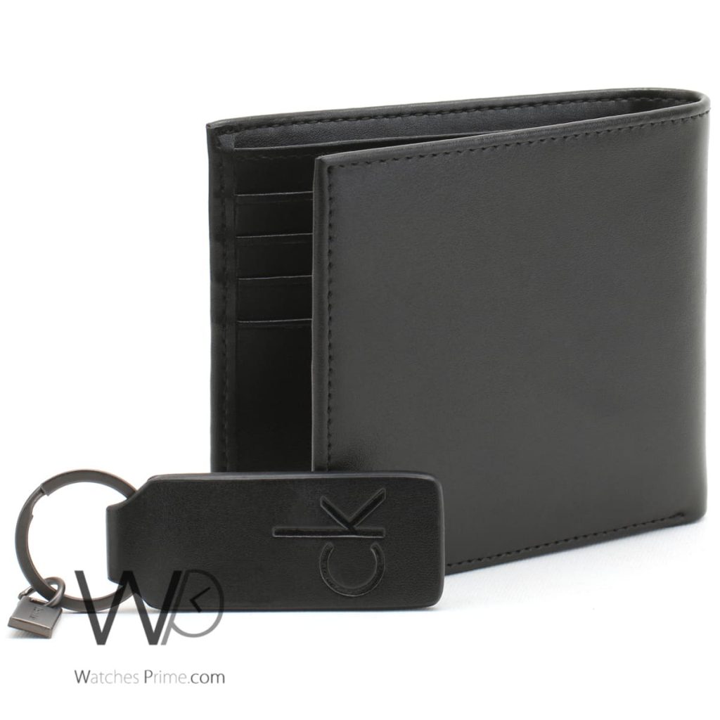 Calvin klein black wallet and keychain men | Watches Prime