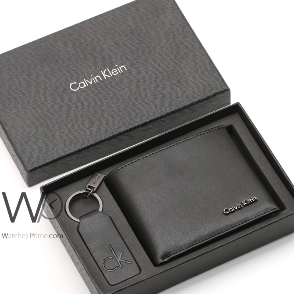 Calvin klein black wallet and keychain men | Watches Prime