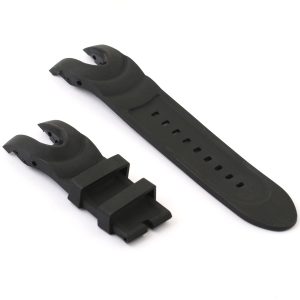 Black invicta reserve rubber watch strap