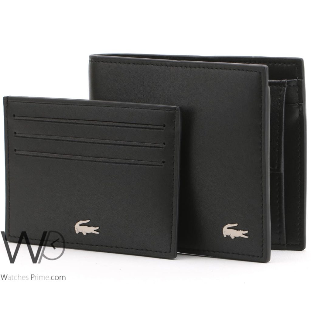 Lacoste wallet for men black | Watches Prime
