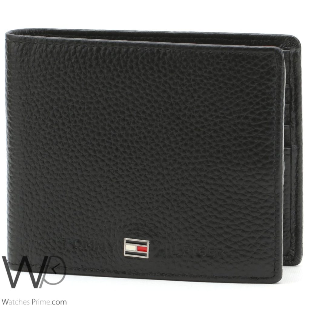 Tommy Hilfiger wallet leather for men black | Watches Prime