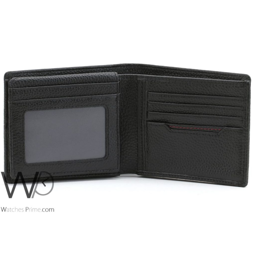 Tommy Hilfiger wallet leather for men black | Watches Prime