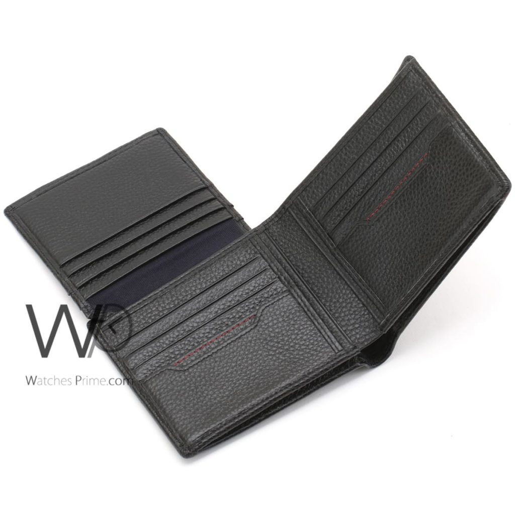 Tommy Hilfiger wallet leather for men black | Watches Prime