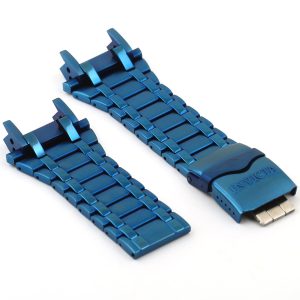 Blue stainless steel metal invicta watch strap