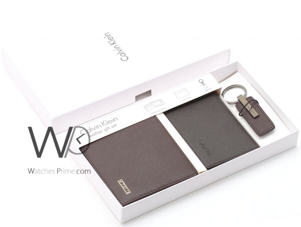 Calvin Klein wallet and card holder brown | Watches Prime