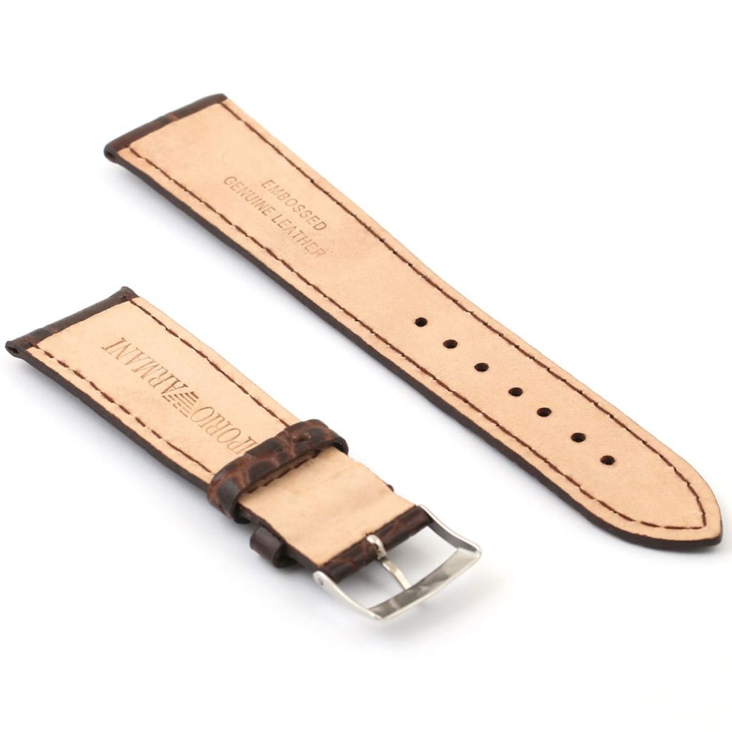 Emporio Armani Brown Leather Watch Strap | Watches Prime