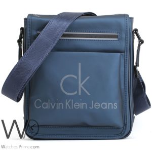 Crossbody messenger calvin klein jeans blue bag for men ck