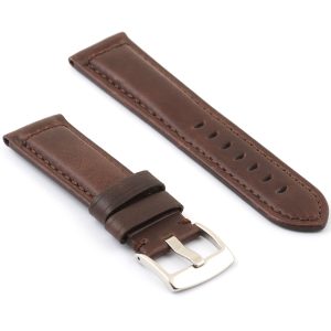 Leather brown watch strap 24mm 1