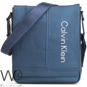 Messenger crossbody calvin klein blue bag for men ck