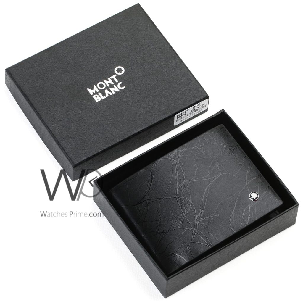 Mont blanc black wallet for men | Watches Prime