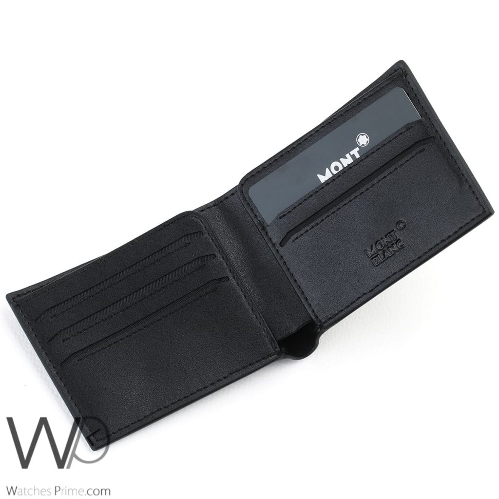 Mont blanc black wallet for men | Watches Prime