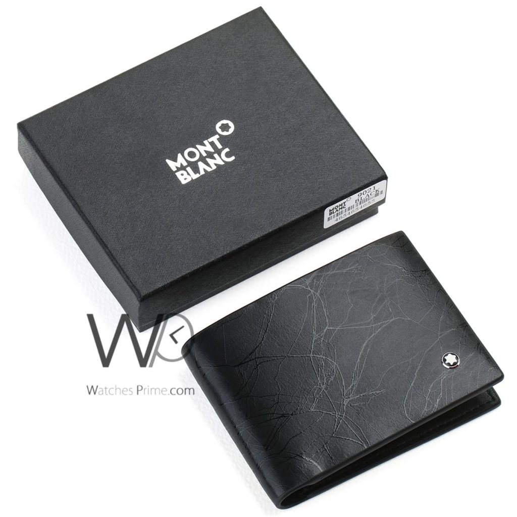Mont blanc black wallet for men | Watches Prime