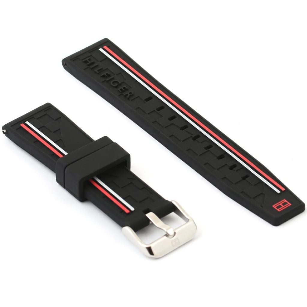 Tommy Hilfiger Rubber Black Watch Strap | Watches Prime