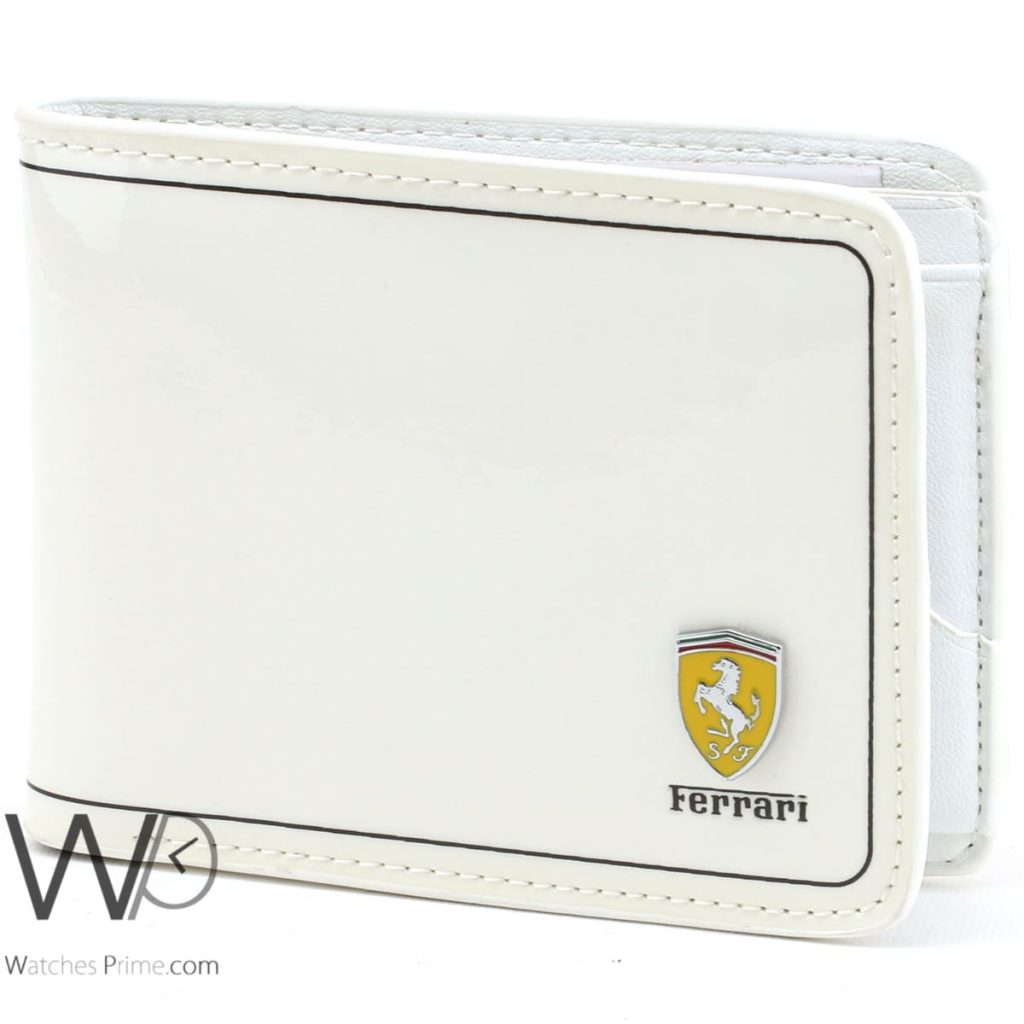 Ferrari wallet white for men | Watches Prime