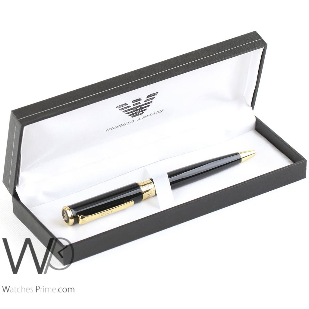 Giorgio Armani ball point ink pen black | Watches Prime