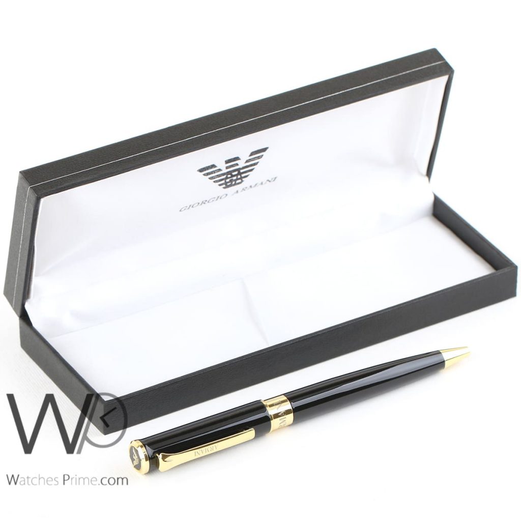Giorgio Armani ball point ink pen black | Watches Prime