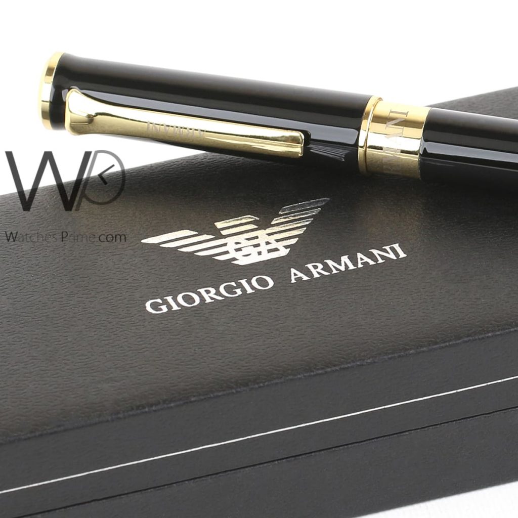 Giorgio Armani ball point ink pen black | Watches Prime