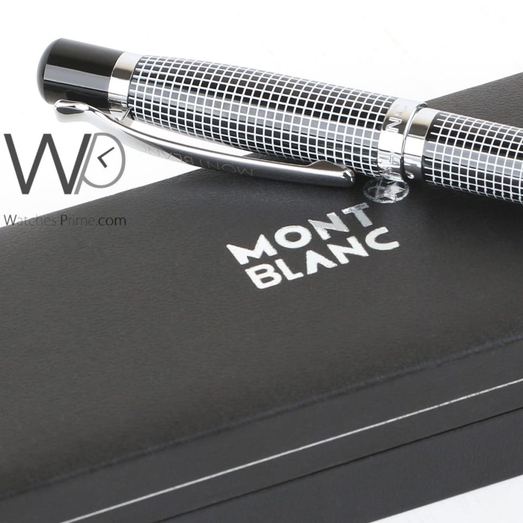 قلم مون بلو mont blanc اسود و ابيض حبر | واتشز برايم