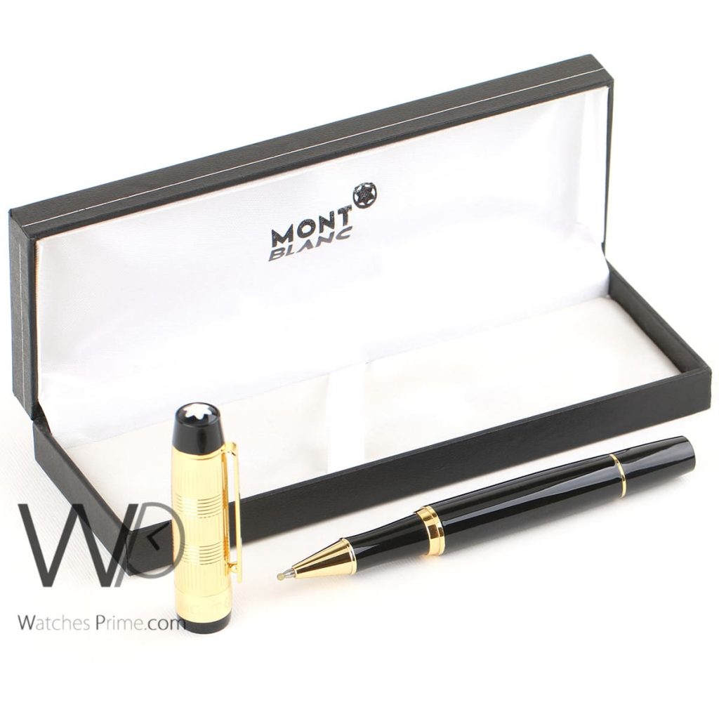 قلم حبر اسود و ذهبي mont blanc مون بلو | واتشز برايم
