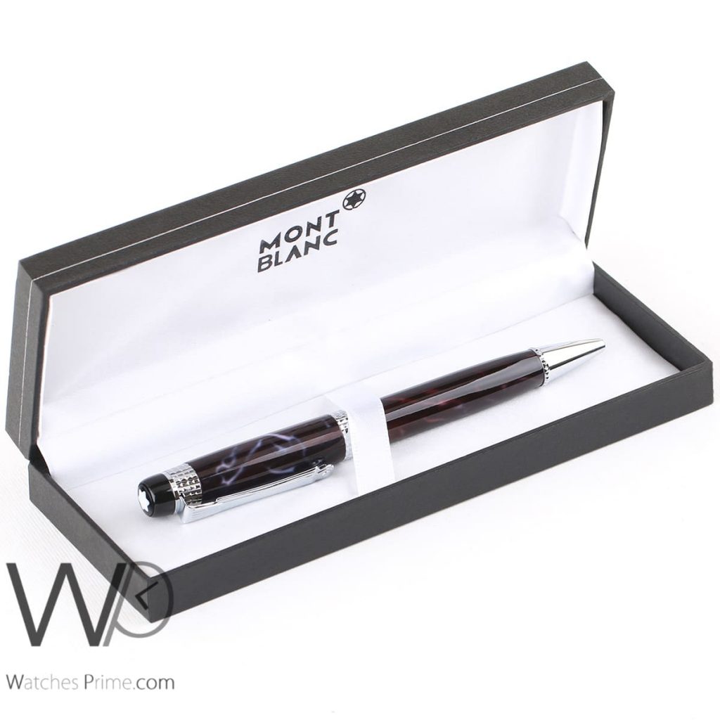 قلم جاف mont blanc احمر واسود مون بلو | واتشز برايم
