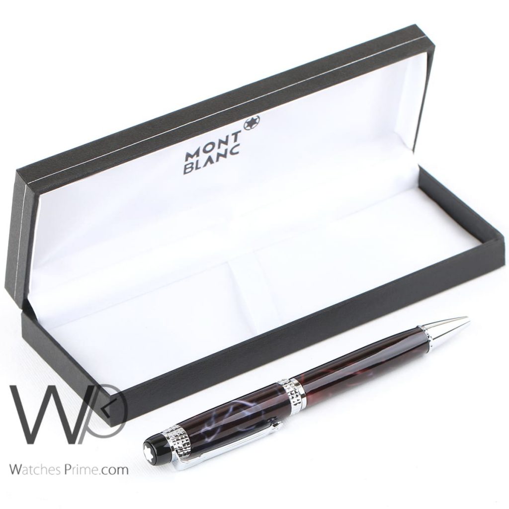 قلم جاف mont blanc احمر واسود مون بلو | واتشز برايم