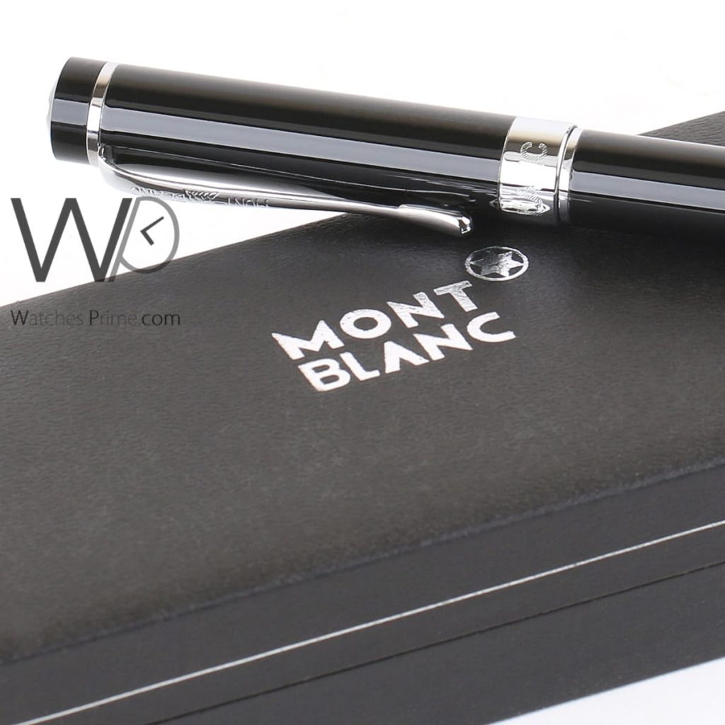 قلم جاف mont blanc اسود مون بلو | واتشز برايم