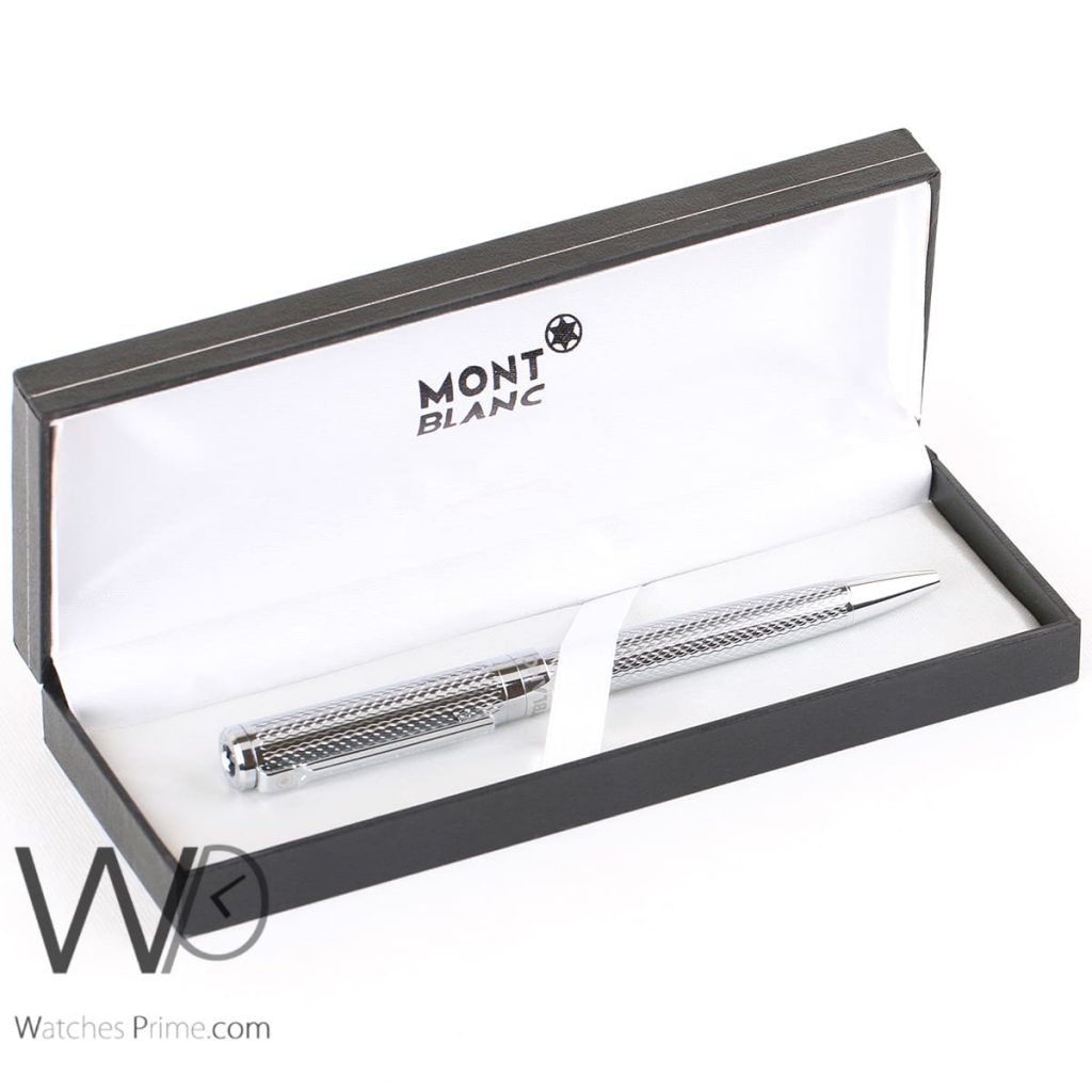 قلم جاف فضي mont blanc مون بلو | واتشز برايم