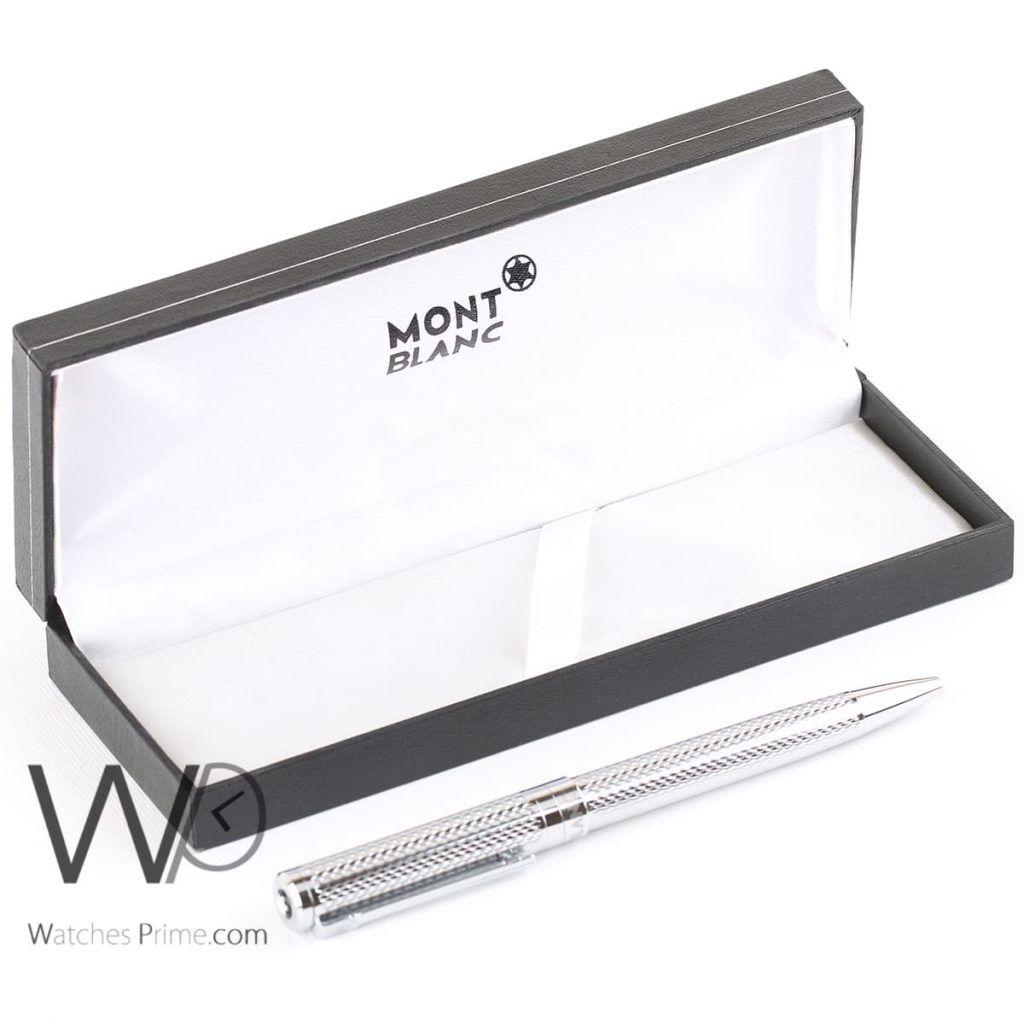 قلم جاف فضي mont blanc مون بلو | واتشز برايم