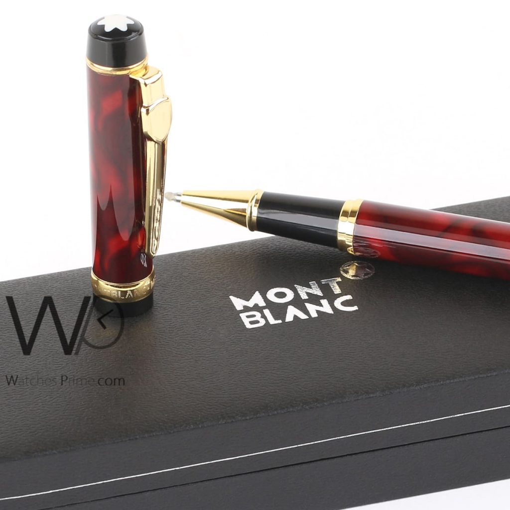 قلم احمر mont blanc حبر مون بلو | واتشز برايم