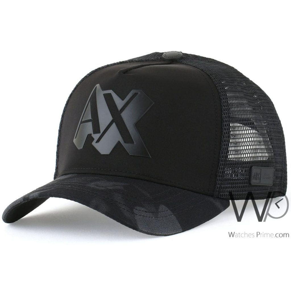 Armani Exchange for men black cap AX | Watches Prime