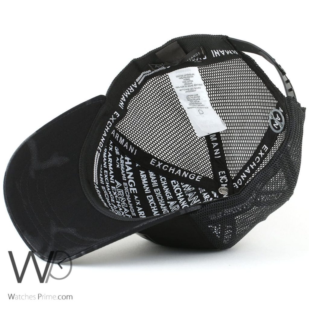 Armani Exchange for men black cap AX | Watches Prime