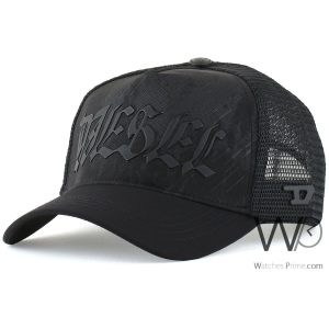Diesel black cap for men