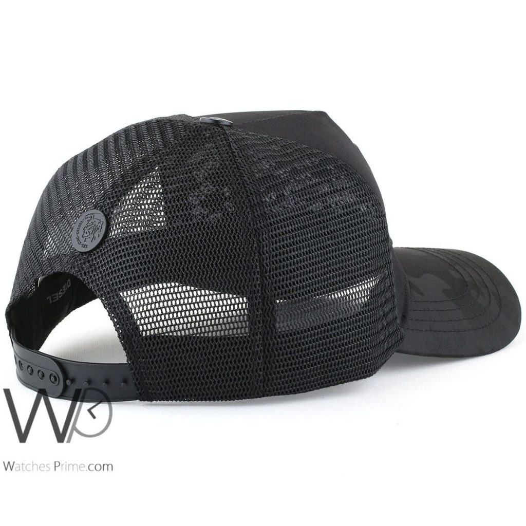 Diesel mesh black baseball cap for men | Watches Prime