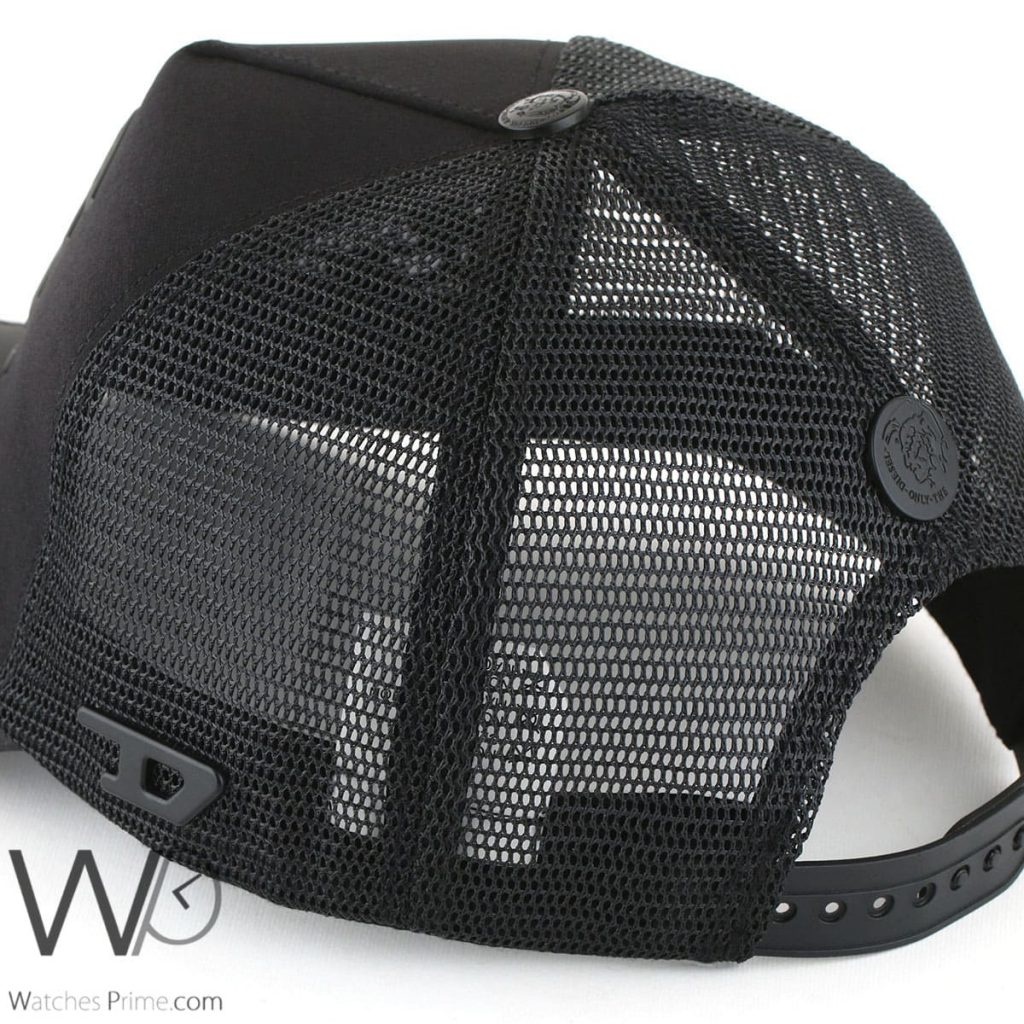 Diesel mesh black baseball cap for men | Watches Prime