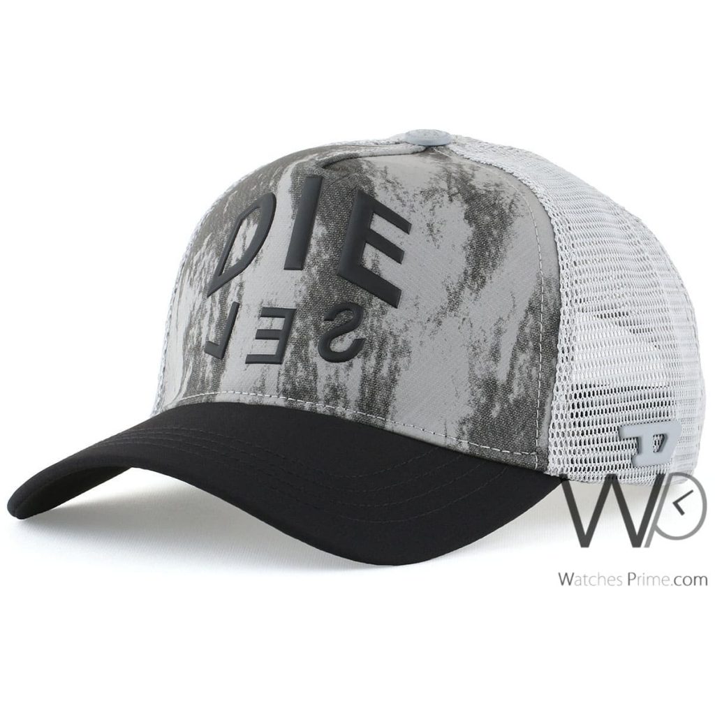 Diesel baseball cap gray and black for men | Watches Prime