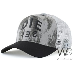 Diesel gray black cap for men