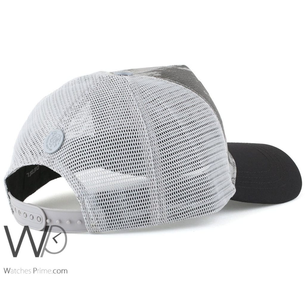Diesel baseball cap gray and black for men | Watches Prime