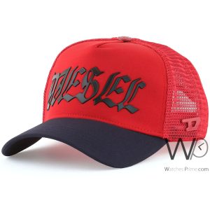 Diesel red blue cap for men