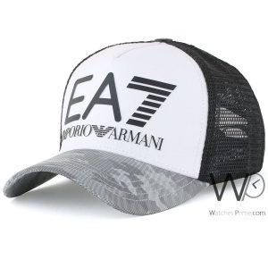 Emporio armani black white cap for men