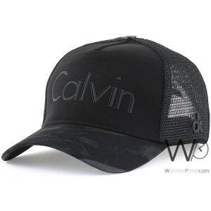 Black calvin klein cap men ck