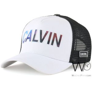 Calvin klein black white cap men ck