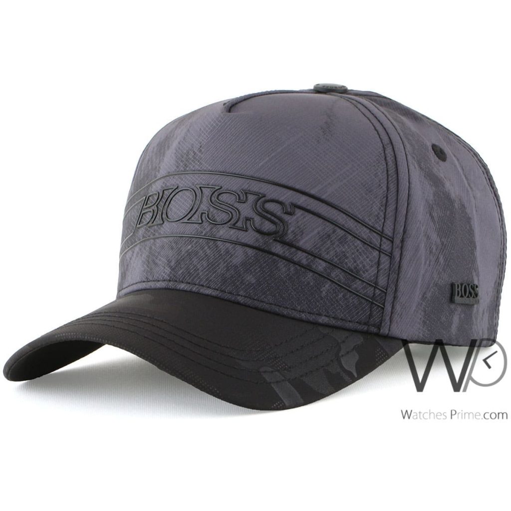 Hugo Boss gray and black cap for men | Watches Prime