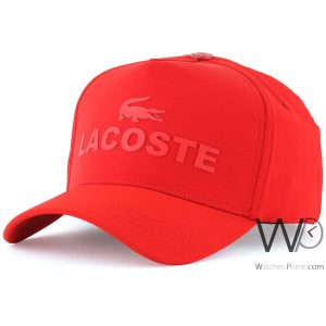 Red lacoste cap for men