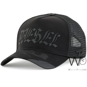 Diesel mesh baseball men cap black