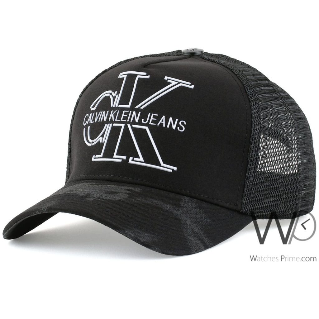 Camouflaged Calvin Klein black baseball cap CK men | Watches Prime