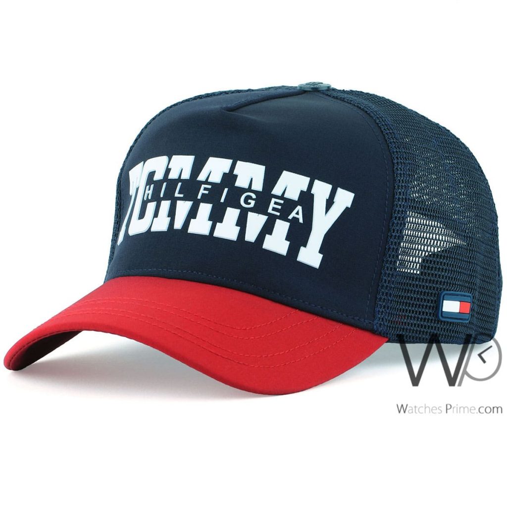 Tommy Hilfiger mesh baseball cap men blue and red | Watches Prime